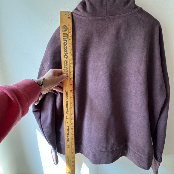 RBX super-soft heathered red-violet pullover cowl neck yoga exercise top - Picture 8 of 10